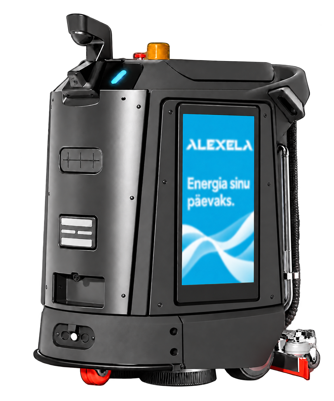 CenoBots L3-S Alexela näidisreklaamiga ekraanil